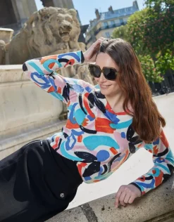 Christine Laure Pulls|Maille*Pull fin arty écru