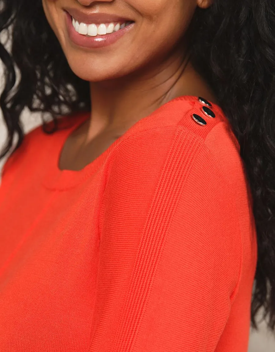 Christine Laure Pulls|Maille*Pull fin orange