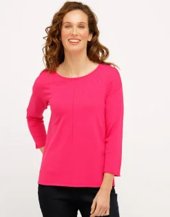 Christine Laure Pulls|Maille*Pull fin rose fuchsia