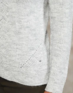 Christine Laure Pulls|Maille*Pull gris col montant