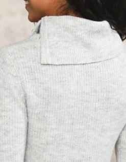 Christine Laure Pulls|Maille*Pull gris col montant