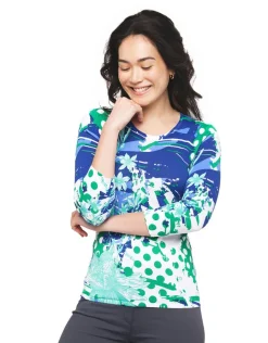 Christine Laure Pulls|Maille*Pull imprimé vert