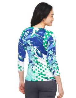 Christine Laure Pulls|Maille*Pull imprimé vert