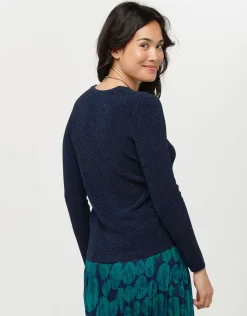 Christine Laure Pulls|Maille*Pull irisé bleu marine