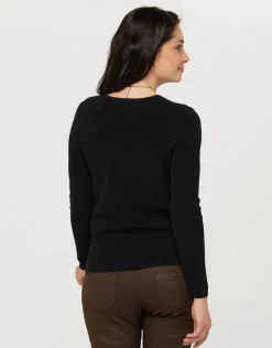 Christine Laure Pulls|Maille*Pull irisé noir