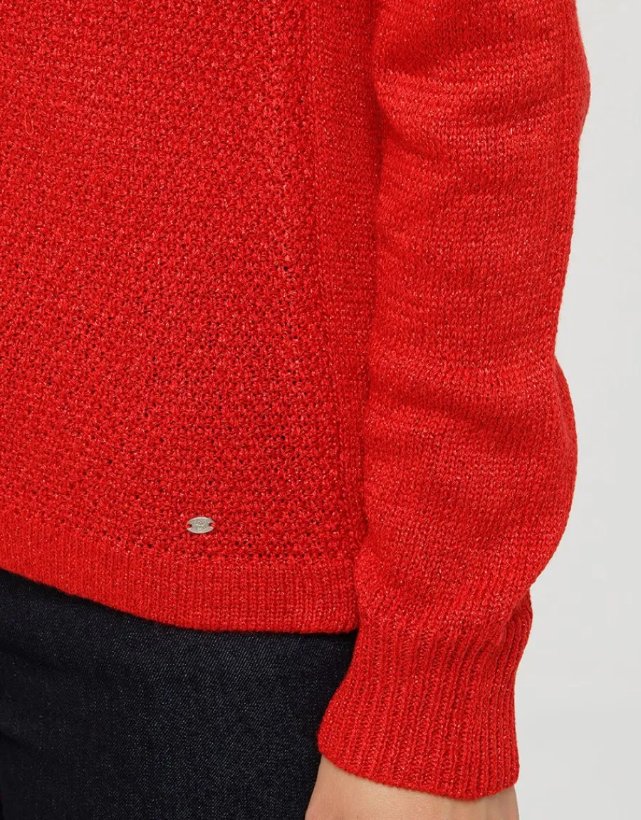 Christine Laure Pulls|Maille*Pull irisé rouge