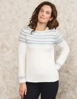 Christine Laure Pulls|Maille*Pull Jacquard blanc