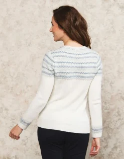 Christine Laure Pulls|Maille*Pull Jacquard blanc