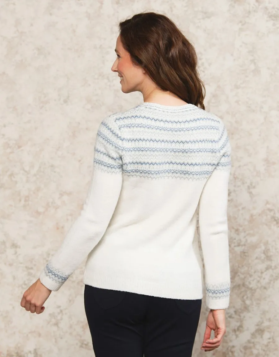Christine Laure Pulls|Maille*Pull Jacquard blanc