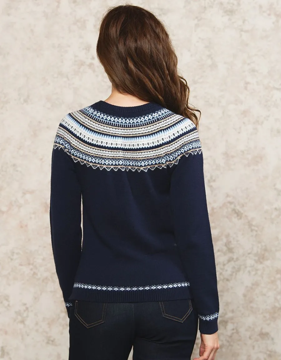 Christine Laure Pulls|Maille*Pull Jacquard marine
