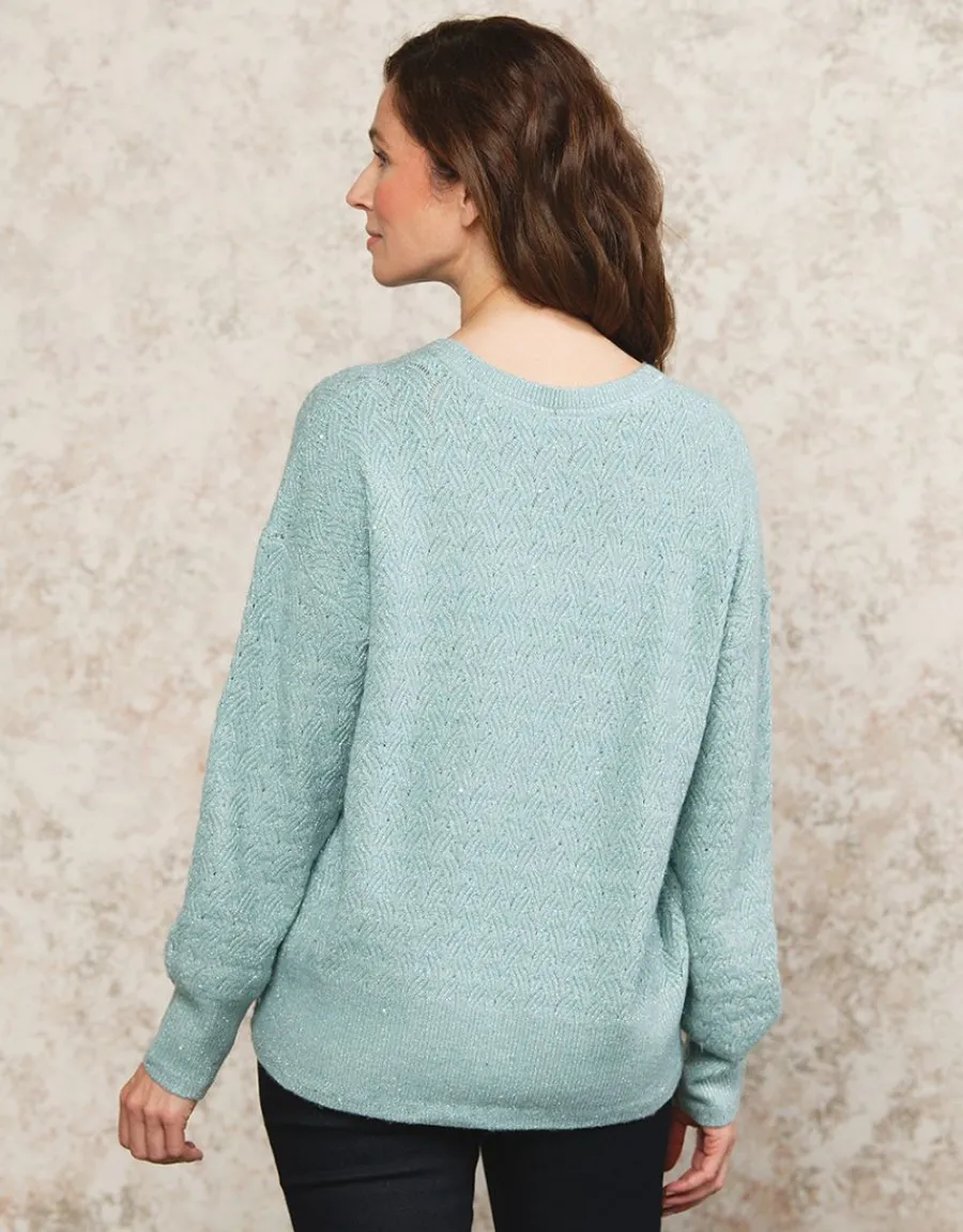 Christine Laure Pulls|Maille*Pull maille ample vert