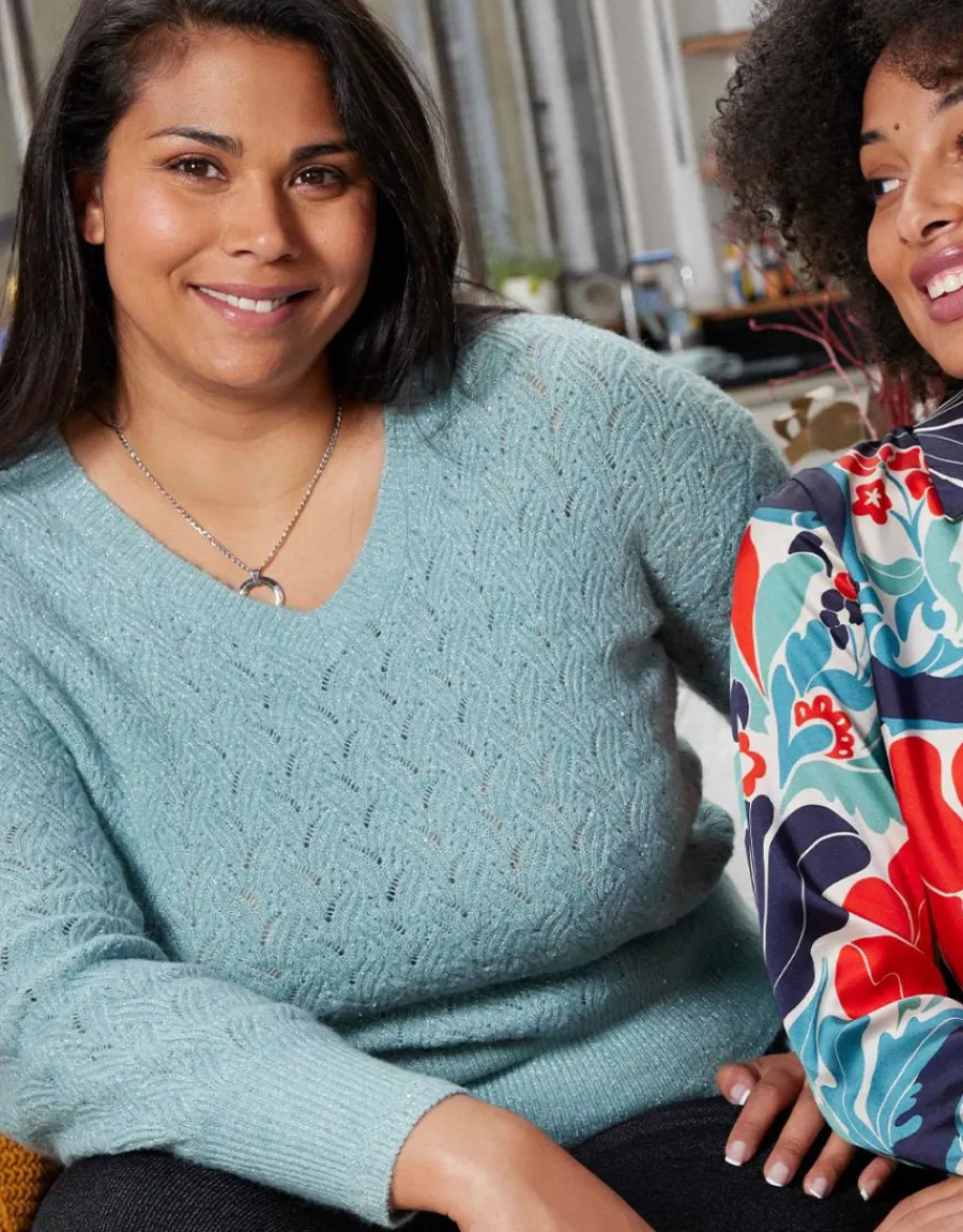 Christine Laure Pulls|Maille*Pull maille ample vert