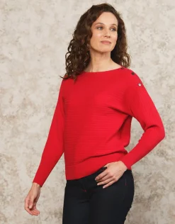 Christine Laure Pulls|Maille*Pull maille rouge