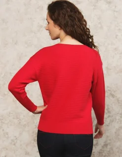 Christine Laure Pulls|Maille*Pull maille rouge