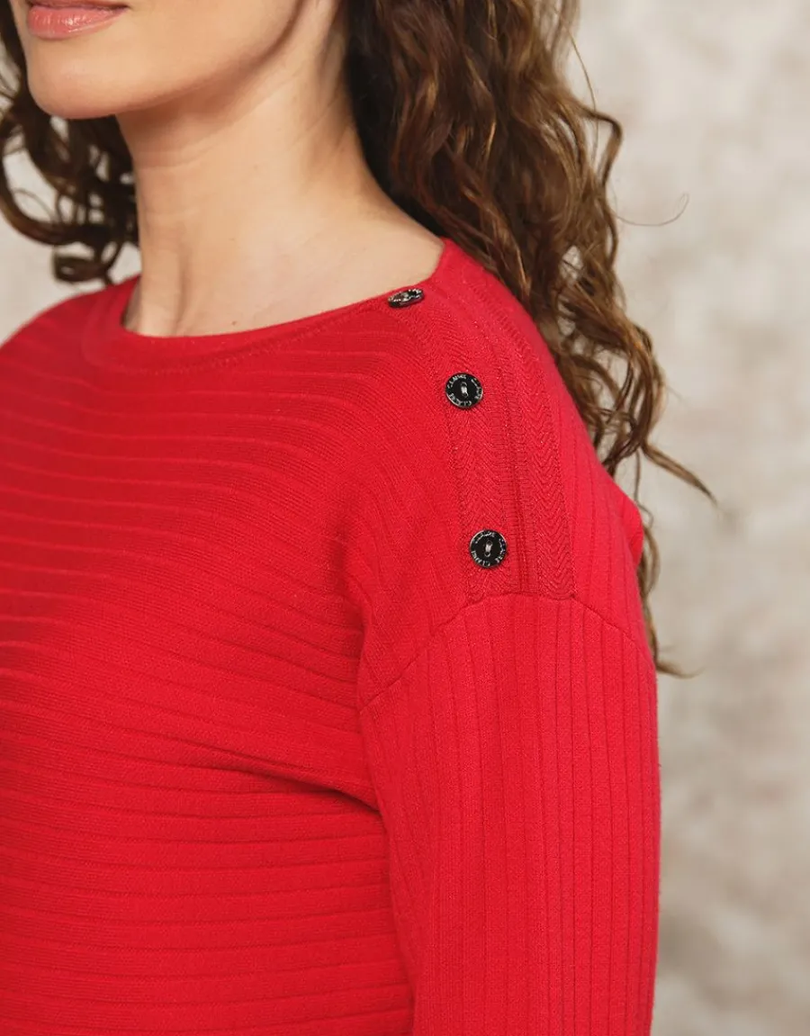 Christine Laure Pulls|Maille*Pull maille rouge