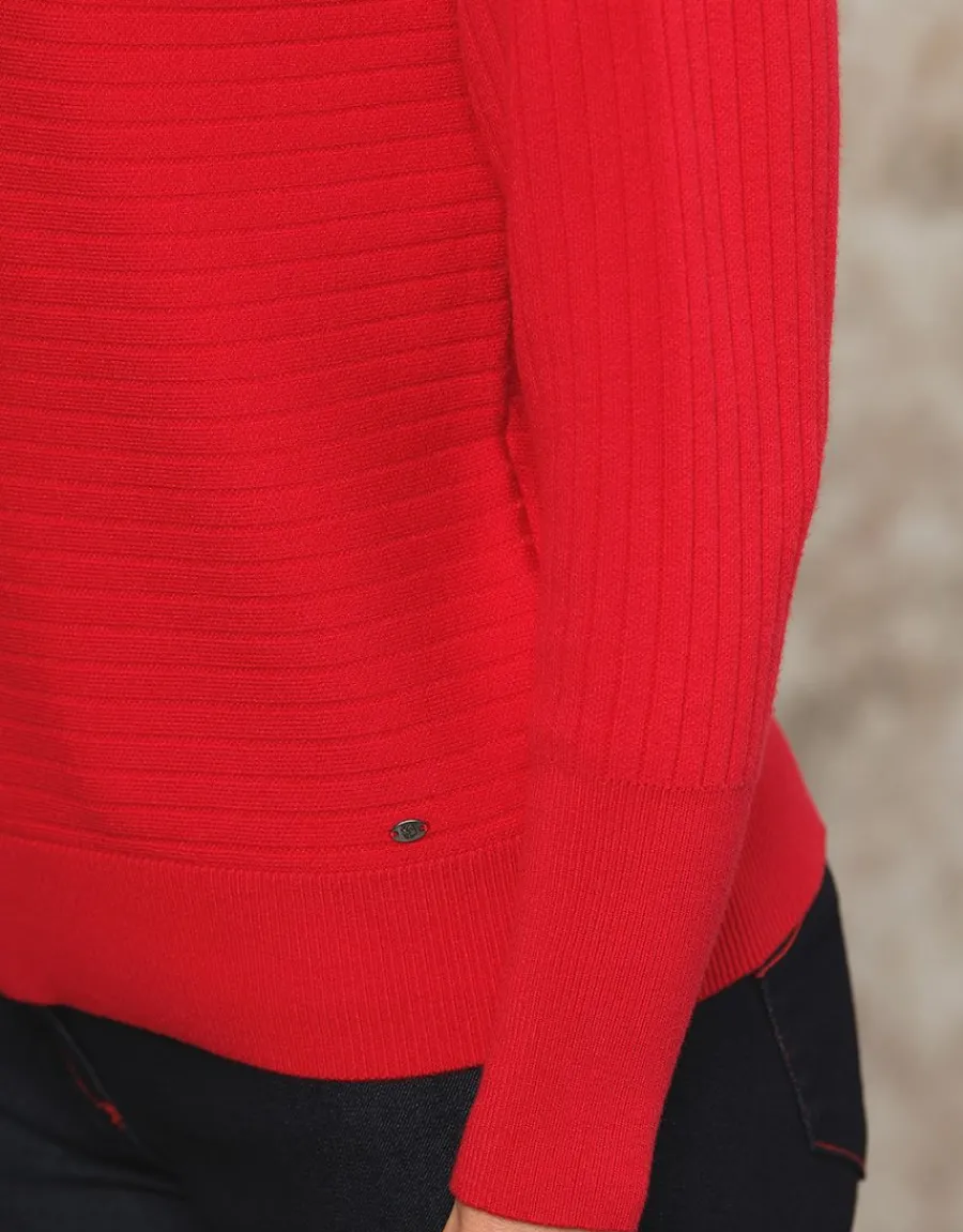 Christine Laure Pulls|Maille*Pull maille rouge