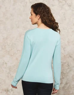 Christine Laure Pulls|Maille*Pull maille strass écru