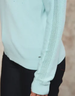 Christine Laure Pulls|Maille*Pull maille strass écru