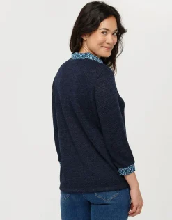 Christine Laure Pulls|Maille*Pull marine col V
