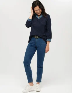 Christine Laure Pulls|Maille*Pull marine col V