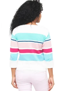 Christine Laure Pulls|Maille*Pull marinière bleu rose