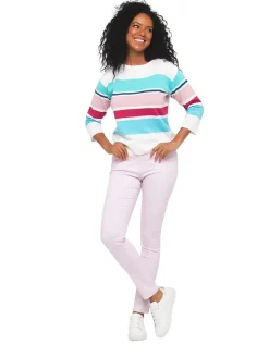 Christine Laure Pulls|Maille*Pull marinière bleu rose