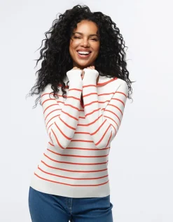 Christine Laure Pulls|Maille*Pull marinière écru