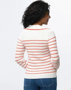 Christine Laure Pulls|Maille*Pull marinière écru