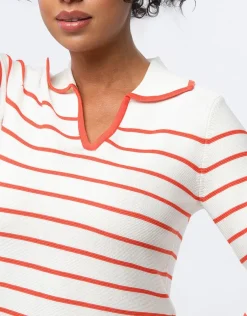 Christine Laure Pulls|Maille*Pull marinière écru