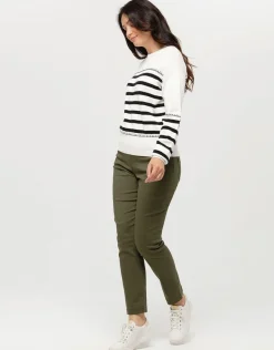 Christine Laure Pulls|Maille*Pull marinière écru