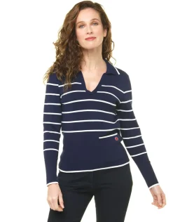 Christine Laure Pulls|Maille*Pull marinière marine