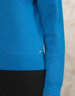 Christine Laure Pulls|Maille*Pull mélange laine bleu