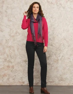 Christine Laure Pulls|Maille*Pull mélange laine fushia