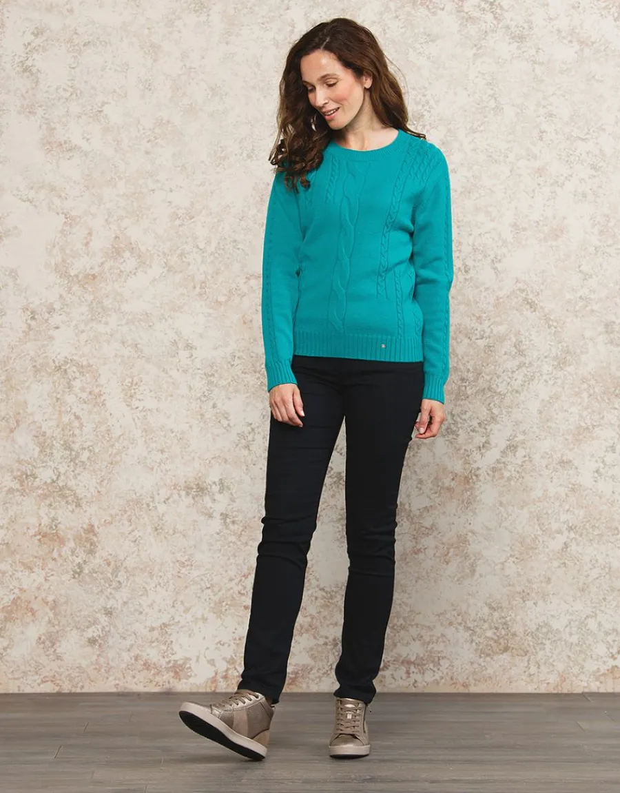 Christine Laure Pulls|Maille*Pull moelleux vert