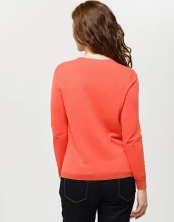 Christine Laure Pulls|Maille*Pull orange rayures