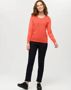 Christine Laure Pulls|Maille*Pull orange rayures