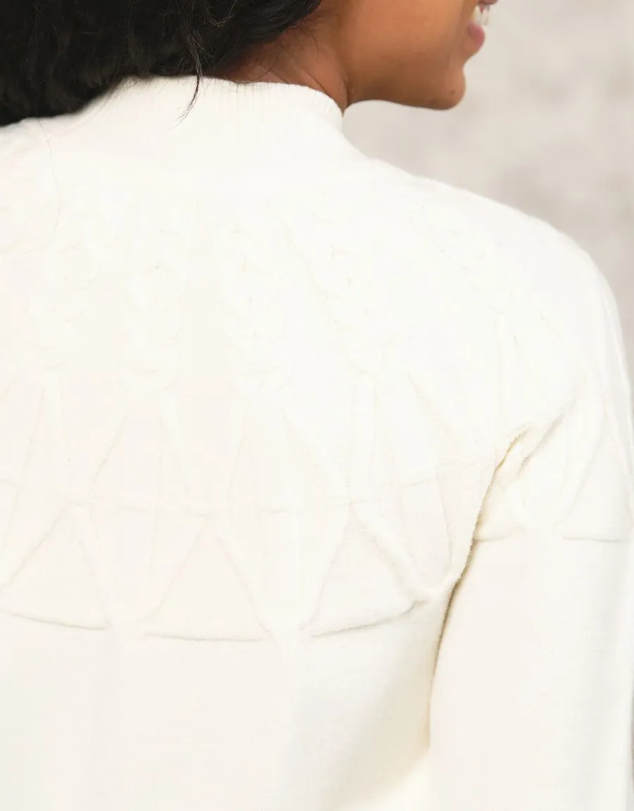 Christine Laure Pulls|Maille*Pull épais écru