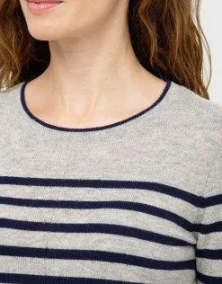 Christine Laure Pulls|Maille*Pull rayé laine cachemire