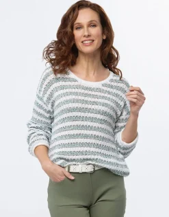 Christine Laure Pulls|Maille*Pull rayé tilleul