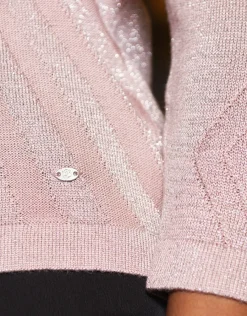 Christine Laure Pulls|Maille*Pull rose irisé chic