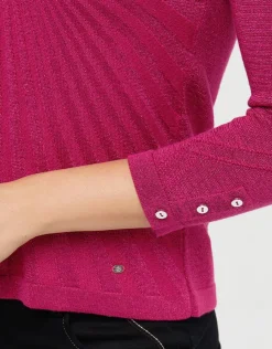 Christine Laure Pulls|Maille*Pull rose irisé chic