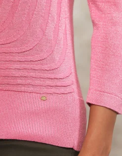 Christine Laure Pulls|Maille*Pull rose métallisé