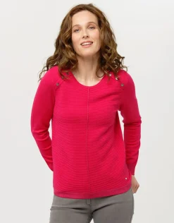Christine Laure Pulls|Maille*Pull rose rayures