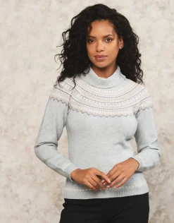 Christine Laure Pulls|Maille*Pull ski col roulé écru