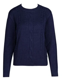 Christine Laure Pulls|Maille*Pull torsadé marine