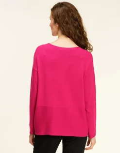 Christine Laure Pulls|Maille*Pull tunique fuchsia