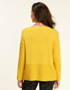 Christine Laure Pulls|Maille*Pull tunique ocre