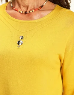 Christine Laure Pulls|Maille*Pull tunique ocre