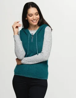 Christine Laure Pulls|Maille*Pull vert sans manches
