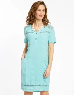 Christine Laure Robes|Robes & Jupes*Robe 100% LIN menthe